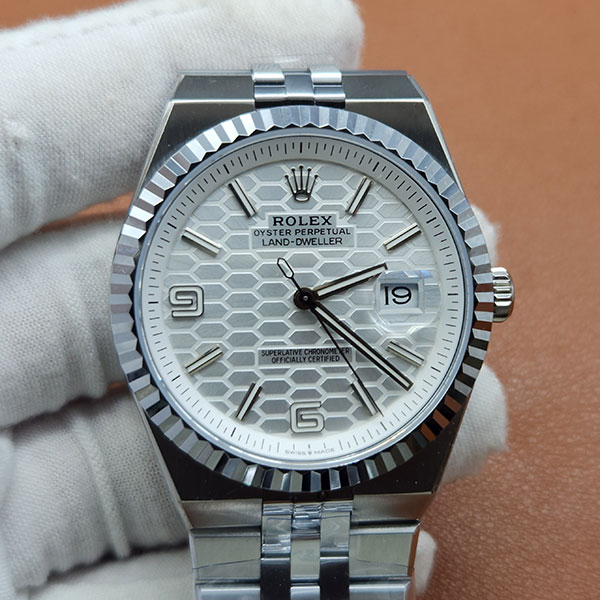 【EB工場 加重版】 ロレックスコピー ランドドゥエラー 127334 シルバー スーパーコピー時計販売店